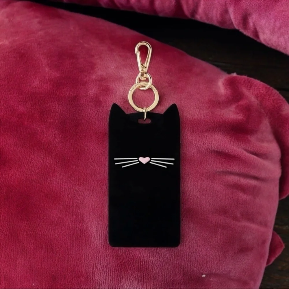 Kate Spade New York ID Badge Clip Key Chain, Silicone (new)